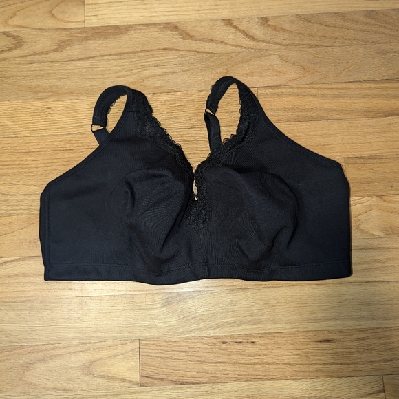 DELIMIRA Women's Wireless Plus Size Bra Unlined Full Coverage Comfort Cotton 46E - Picture 3 of 9